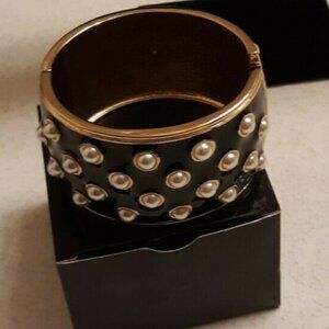 Avon Mark in Black and White Cuff Bracelet NEW